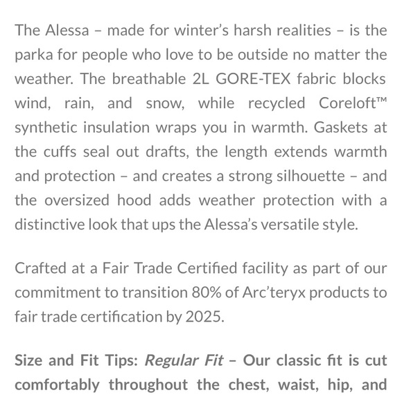 Arc’teryx Alessa Long Parka - Picture 12 of 14